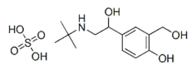 (R, s) -salbutamolisulfaatti CAS no. 51022-70-9